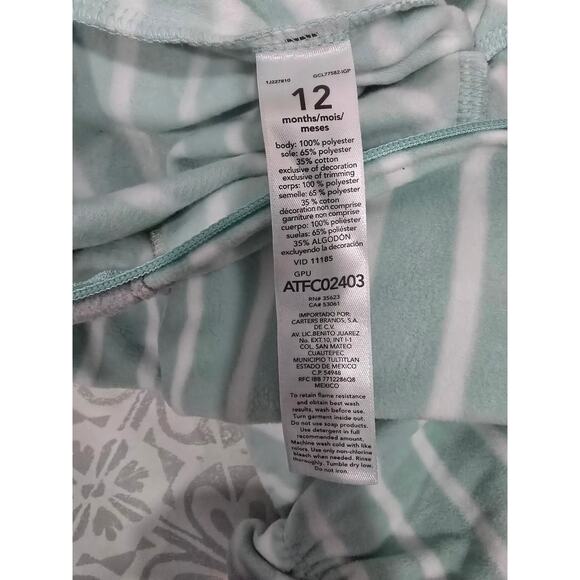 NWT Carter’s Footed Raccoon PJ - 12 Months - Picture 9 of 9